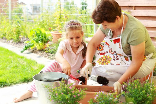 Garden professional reviewing risk controls before starting outdoor tasks