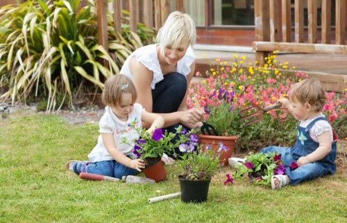 Charity donation items from garden clearance prepared for reuse